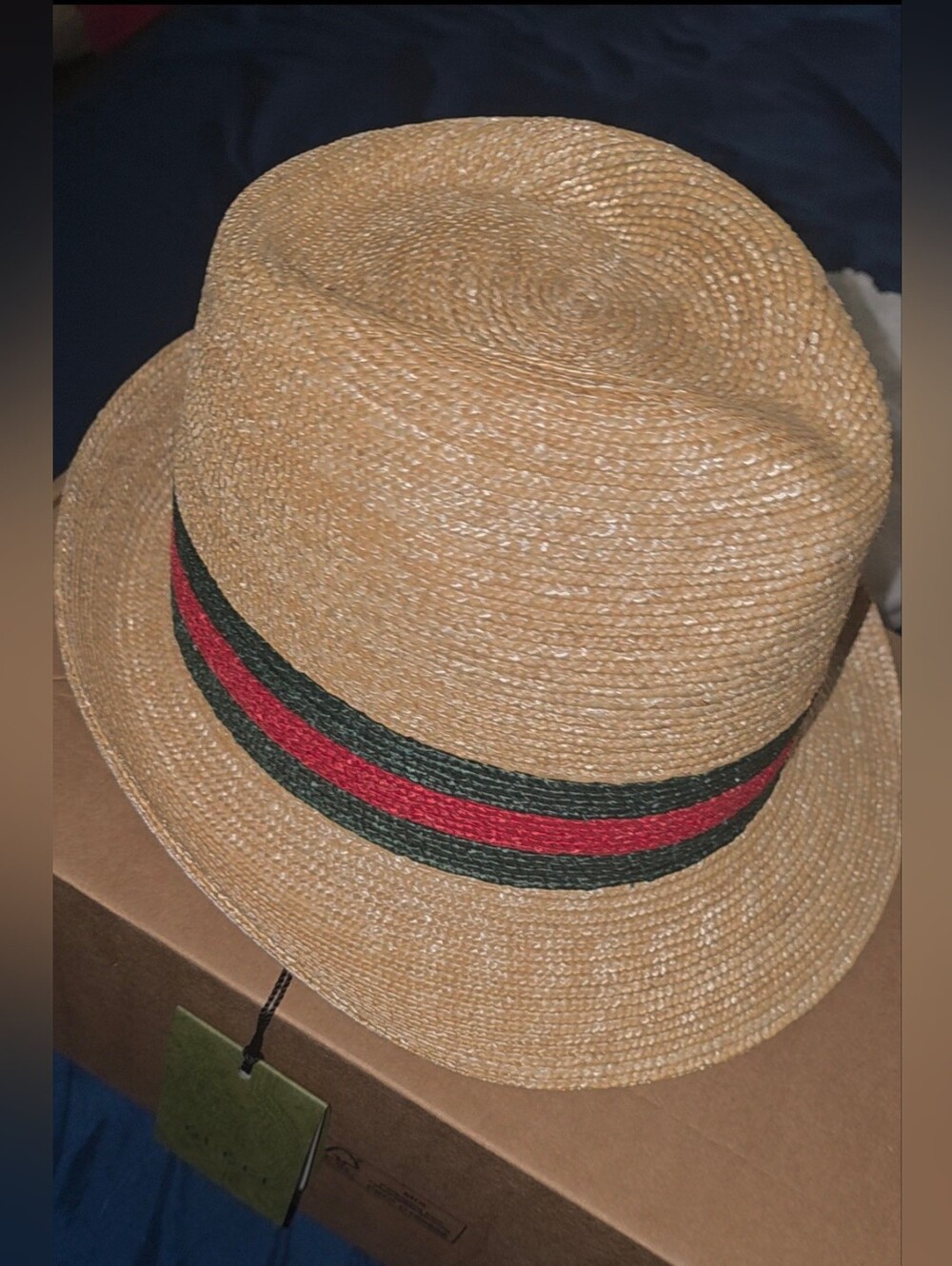 AUTHENTIC GUCCI Woven Straw Hat – Beige | Women Size M | NEW